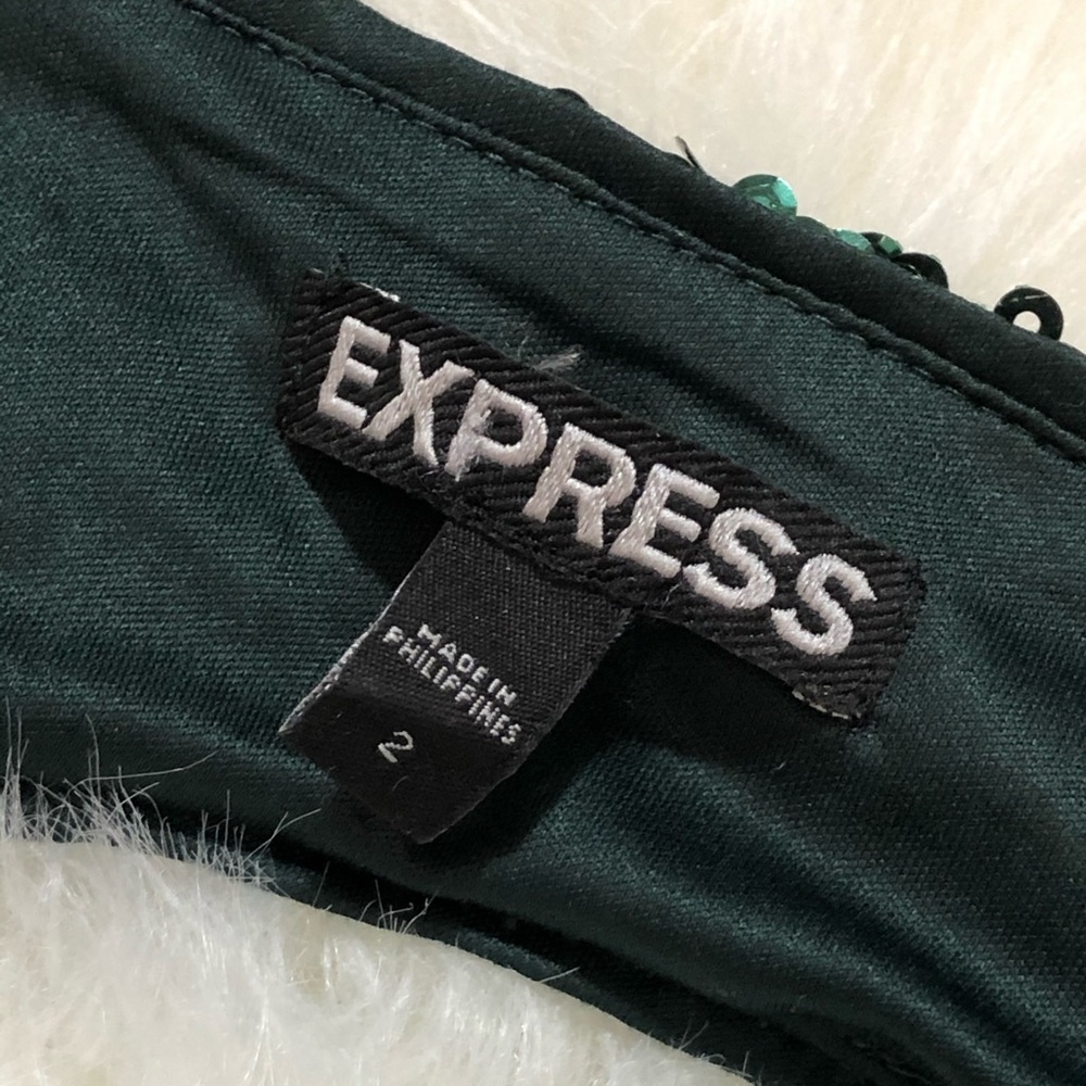 Emerald Green Sequin Bodycon Dress - Picture 7 of 7